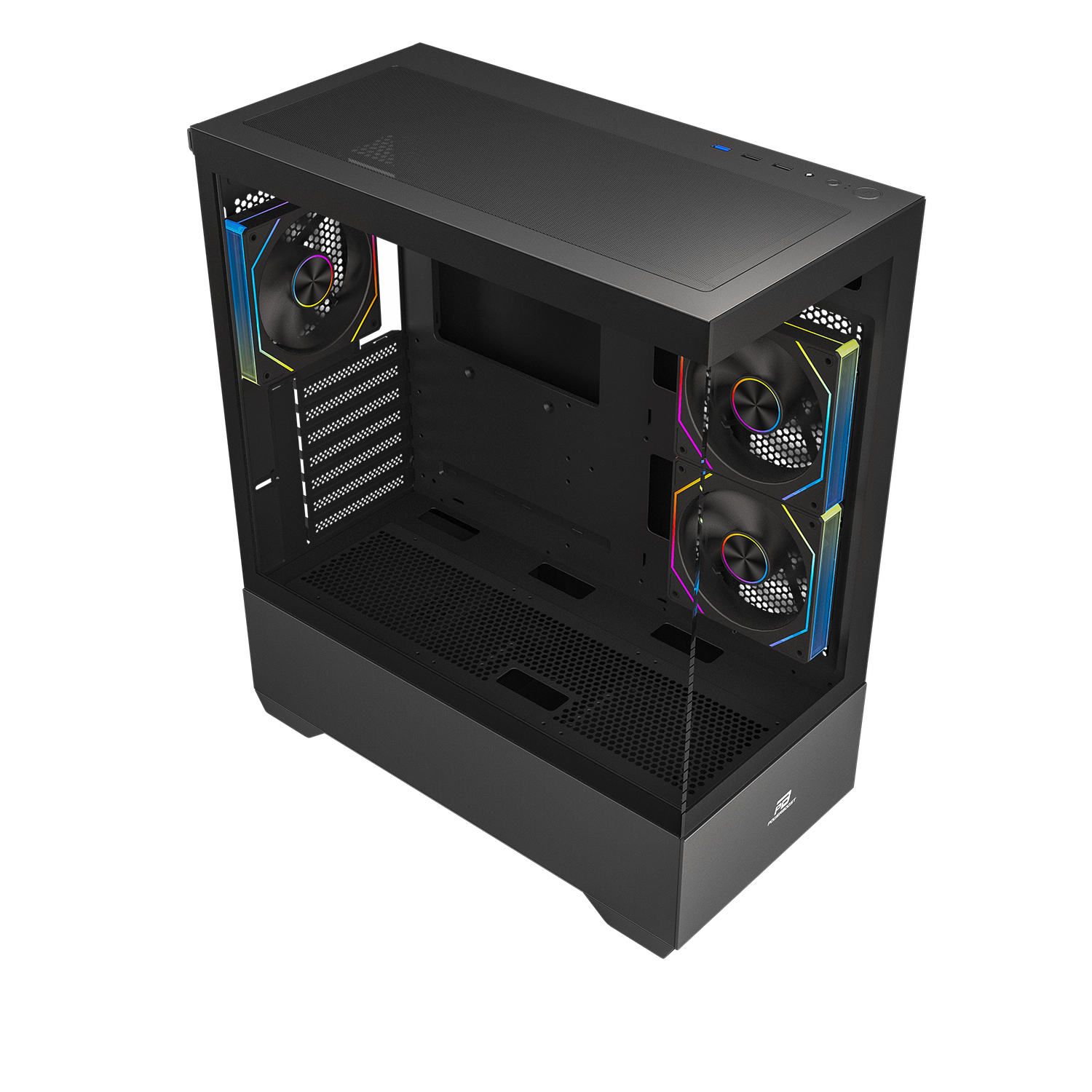 POWERBOOST 750W 80+ BRONZE PB-J9031B 3-ARGB Fanlı Gaming Mid-Tower PC Kasası