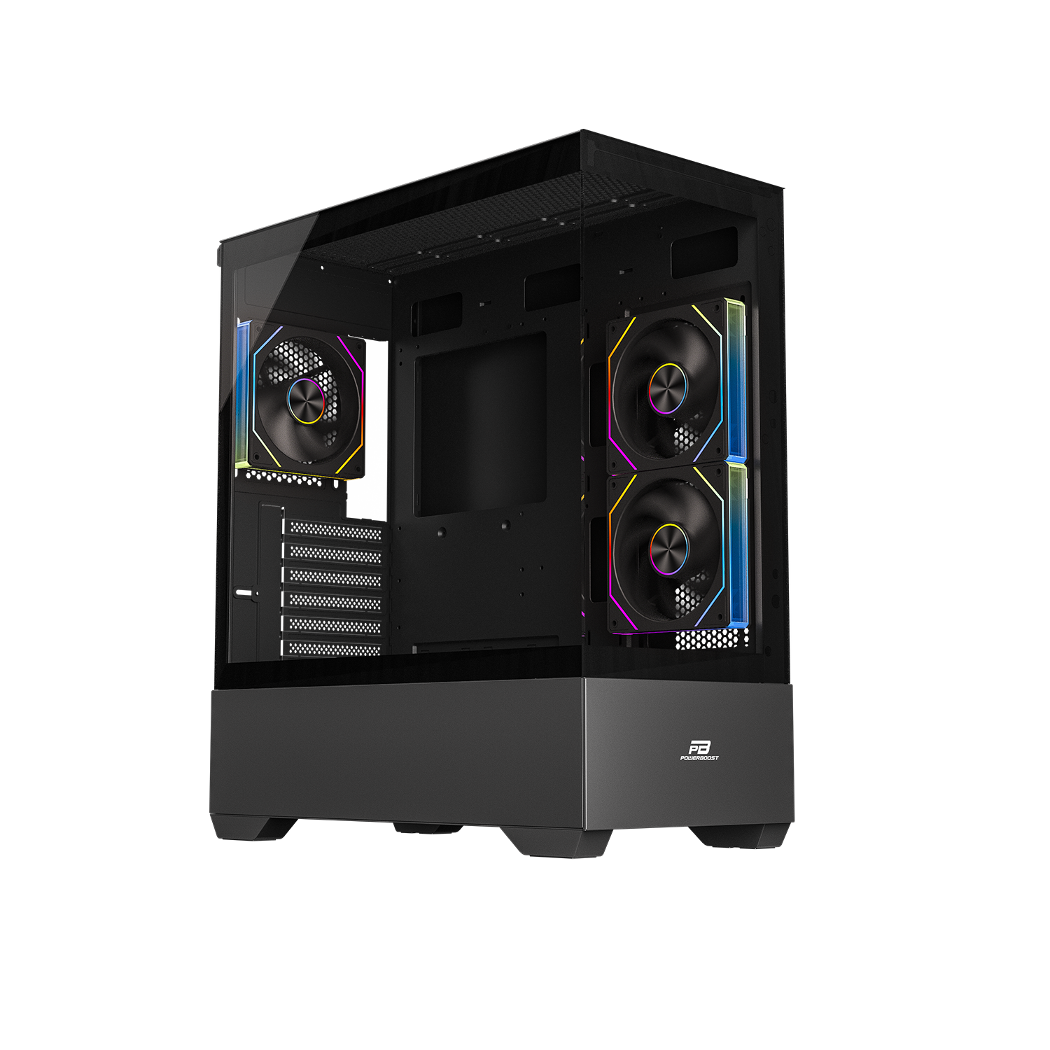 POWERBOOST 750W 80+ BRONZE PB-J9031B 3-ARGB Fanlı Gaming Mid-Tower PC Kasası
