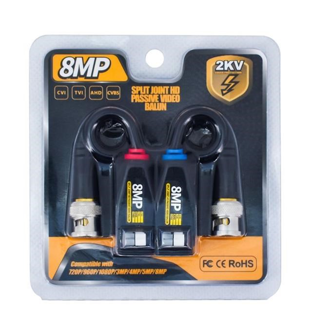 Powermaster 8MP 1080P 2KV 250-400 Metre HD-TVI-CVI-AHD-CVBS HD Video Balun PM-3889