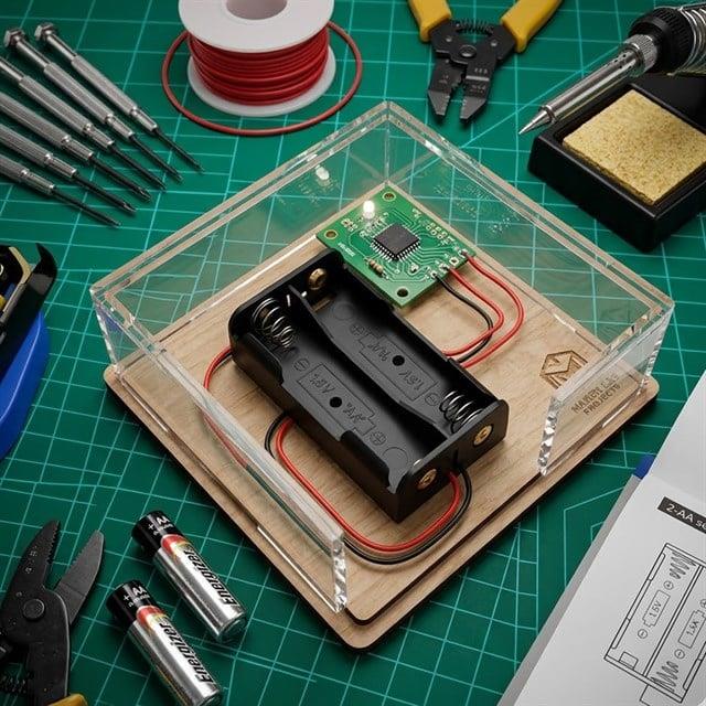 Powermaster IC-233A Plastik Siyah AA 2'li Pil Yuvası
