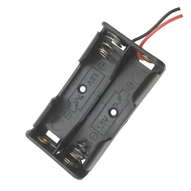 Powermaster IC-233A Plastik Siyah AA 2'li Pil Yuvası