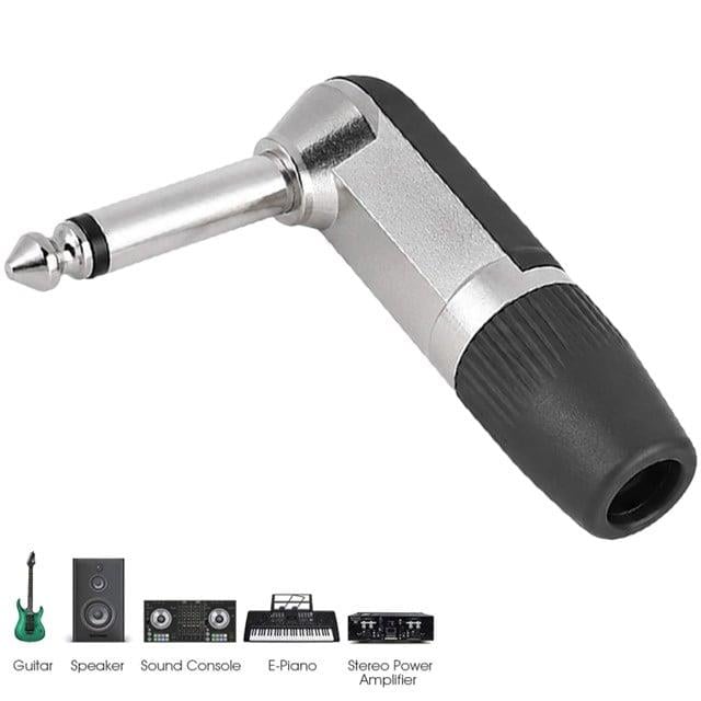 Powermaster PM-11254 6.3 Mm Mono L Tip Plastik Gövde Metal Uç Gitar Jack