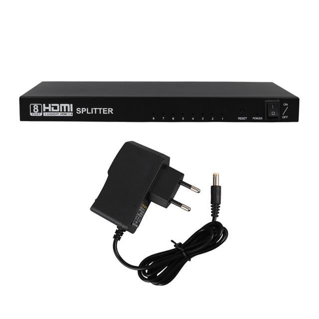 PowerMaster PM-14218 1 Giriş 8 Çıkış Port 1080P FHD HDMI Dağıtıcı Splitter (8'li Çoklayıcı)