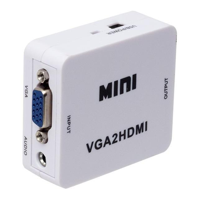 PowerMaster PM-18698 VGA To HDMI Ses Girişli Mini Model Dönüştürücü