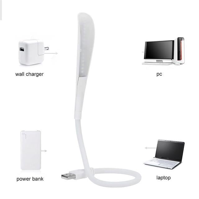PowerMaster PM-24560 14 Ledli Beyaz Esnek Usb Led Lamba 3 Kademeli