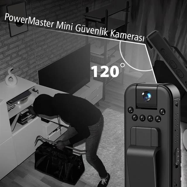 PowerMaster PM-24941 L7 Cep Vücut Tipi Güvenlik Kamerası 1080P Oynar Başlıklı Video ve Ses Kaydedici