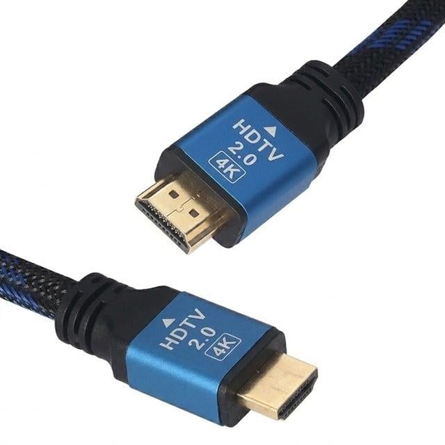 Powermaster PM-32806 Örgülü Chipsetli Çift Filtreli 40 Metre 4K HDMI 2.0 Görüntü Aktarım Kablosu
