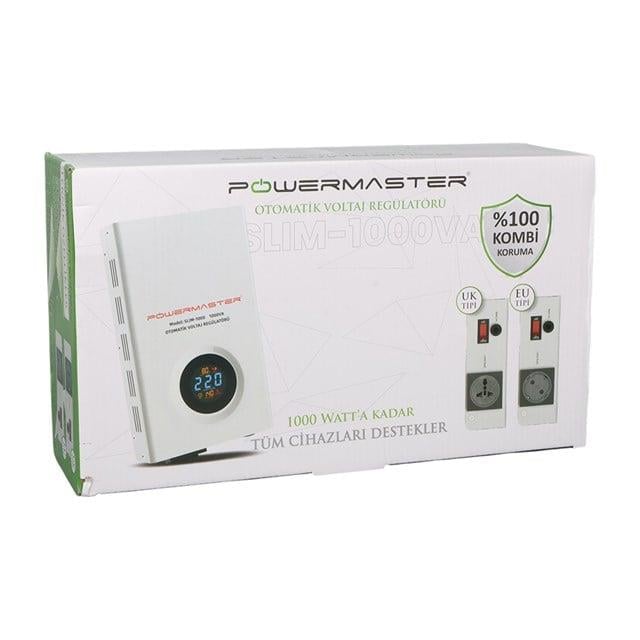 Powermaster SLIM-1000 Otomatik 1000 Watt Voltaj Kombi Regülatörü