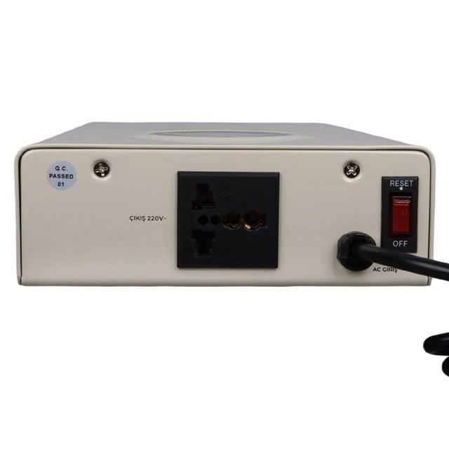 Powermaster SLIM-1000 Otomatik 1000VA Kombi Voltaj Regülatörü (İngiliz Fişli ve Evrensel Çoklu Soketli)