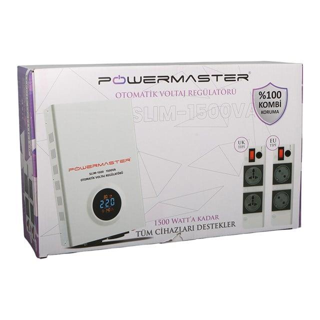 Powermaster SLIM-1500 Otomatik 1500 Watt Voltaj Kombi Regülatörü
