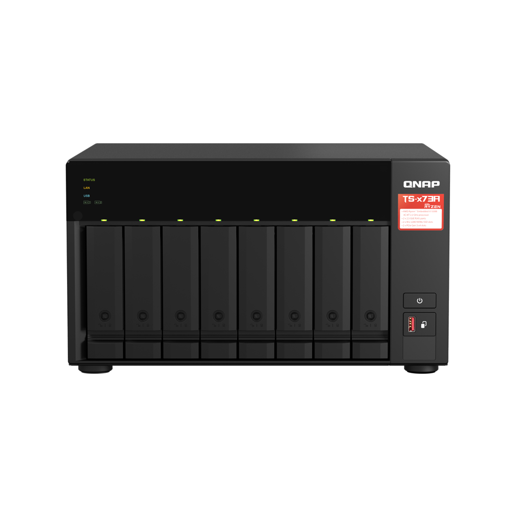 QNAP TurboNAS TS-873A 8Gb Ram 8xYuvalı Tower NAS