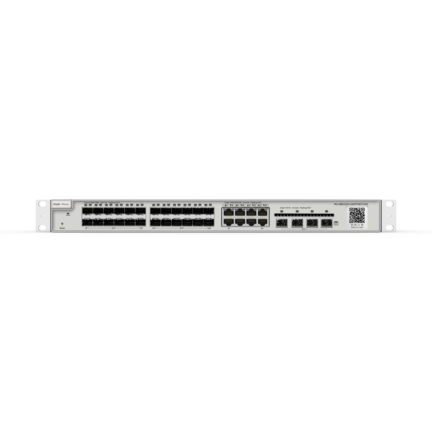 RUIJIE 24port GIGABIT 24X SFP / 4X 10GbE Yönetilebilir Switch RG-NBS3200-24SFP/8GT4XS