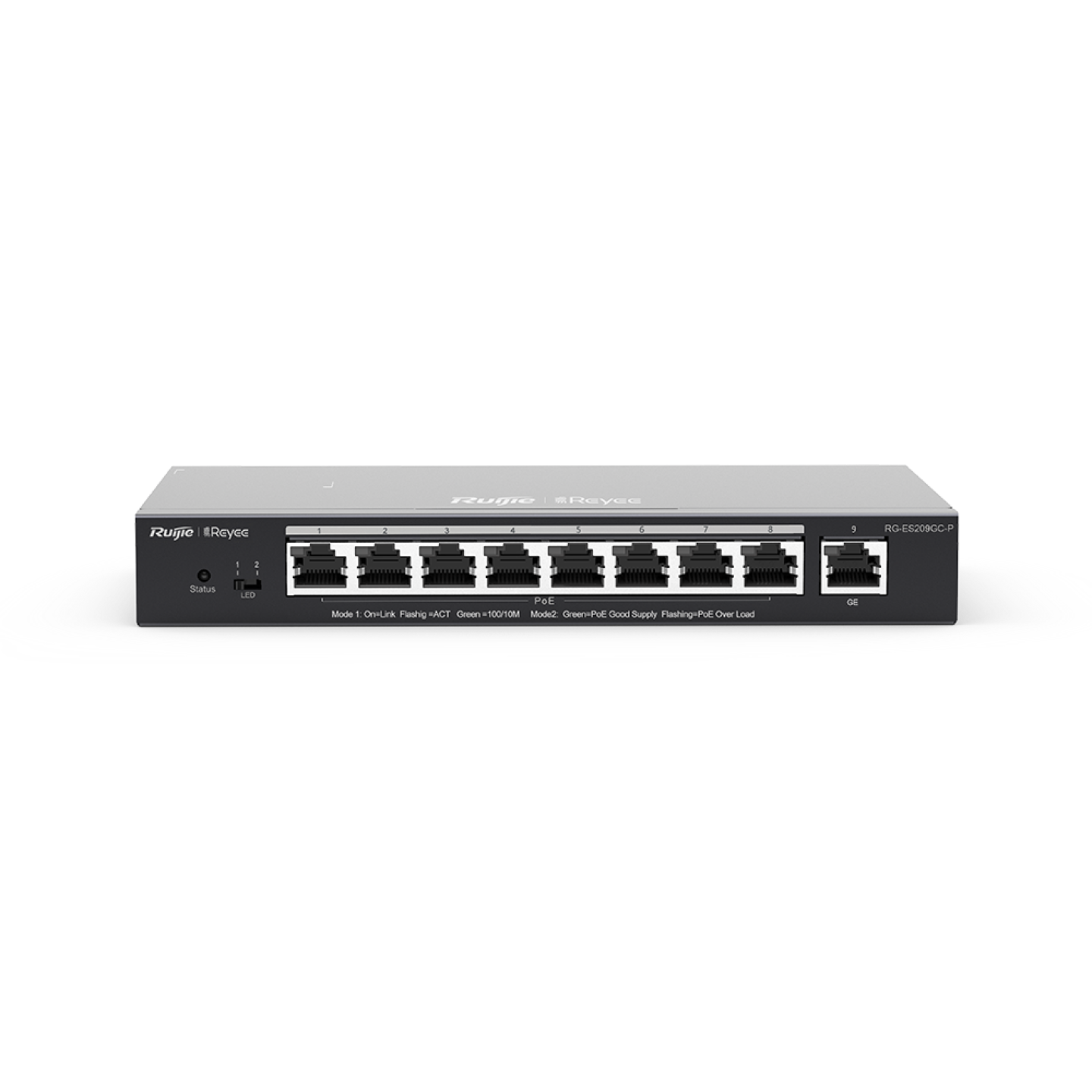 RUIJIE 8port 120w FULL PoE REYEE GIGABIT Yönetilebilir Switch Masaüstü RG-ES209GC-P