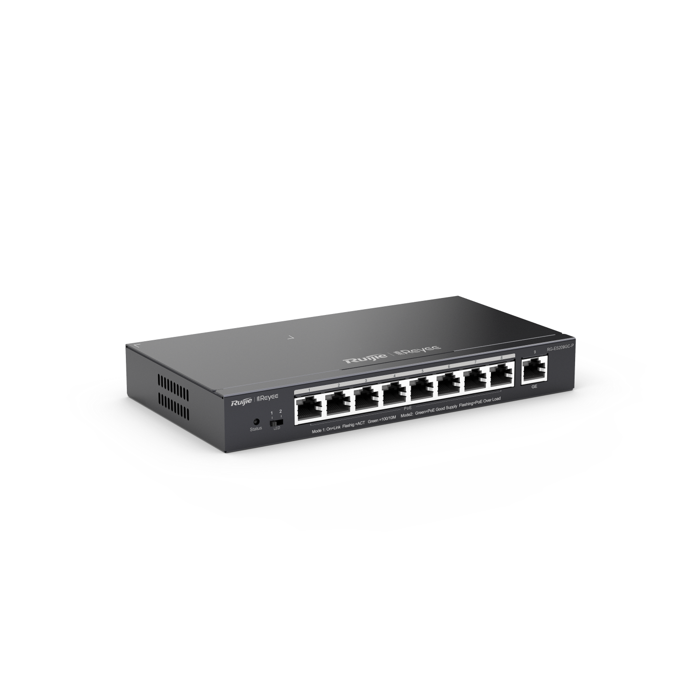 RUIJIE 8port 120w FULL PoE REYEE GIGABIT Yönetilebilir Switch Masaüstü RG-ES209GC-P