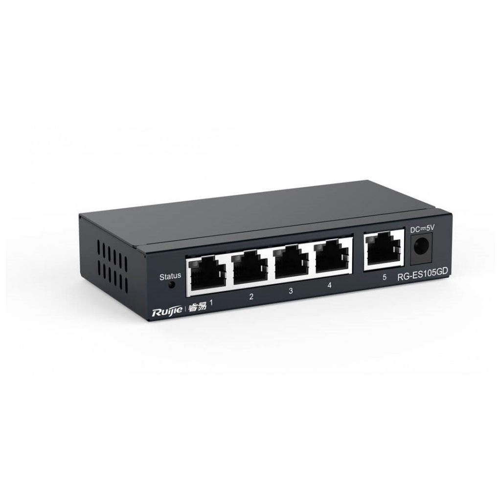 RUIJIE REYEE RG-ES105GD 5 Port GigaBit Switch  Metal Kasa