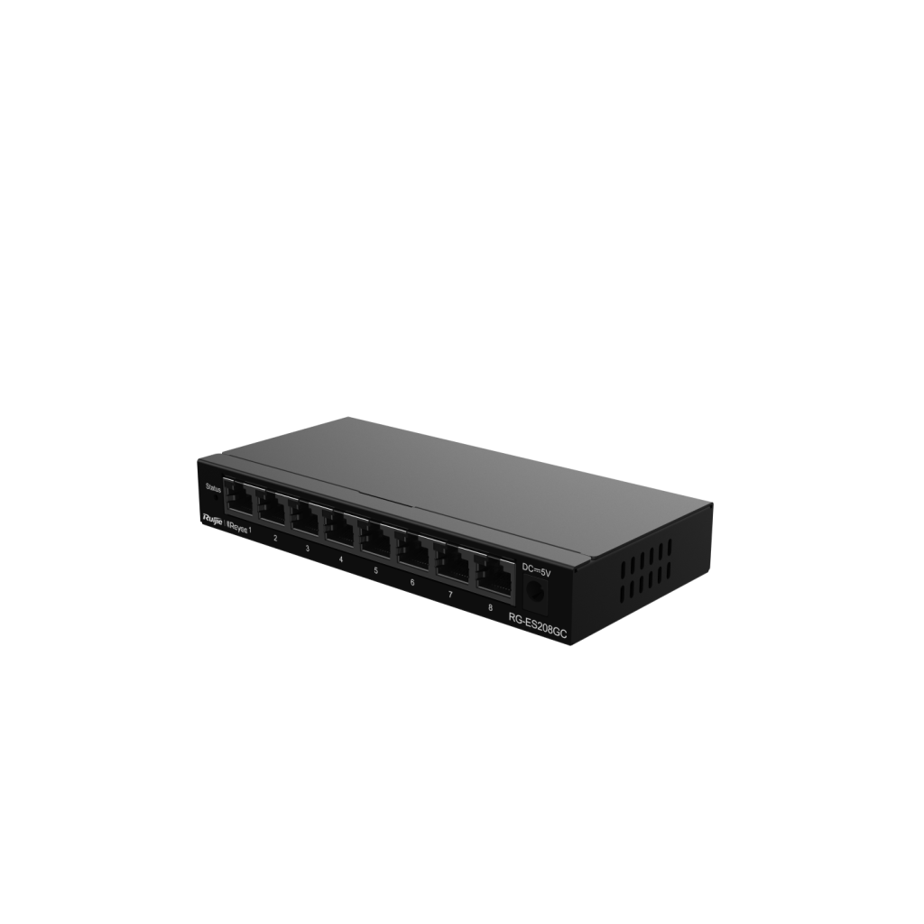 RUIJIE REYEE RG-ES208GC  8 Port GigaBit , Colud Yönetilebilir Switch  Metal Kasa