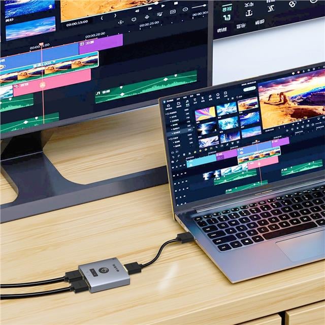 S-Link SL-LU602 2-Port 4K 60Hz HDMI Çift Yönlü (Bi-Directional) Akıllı Switch