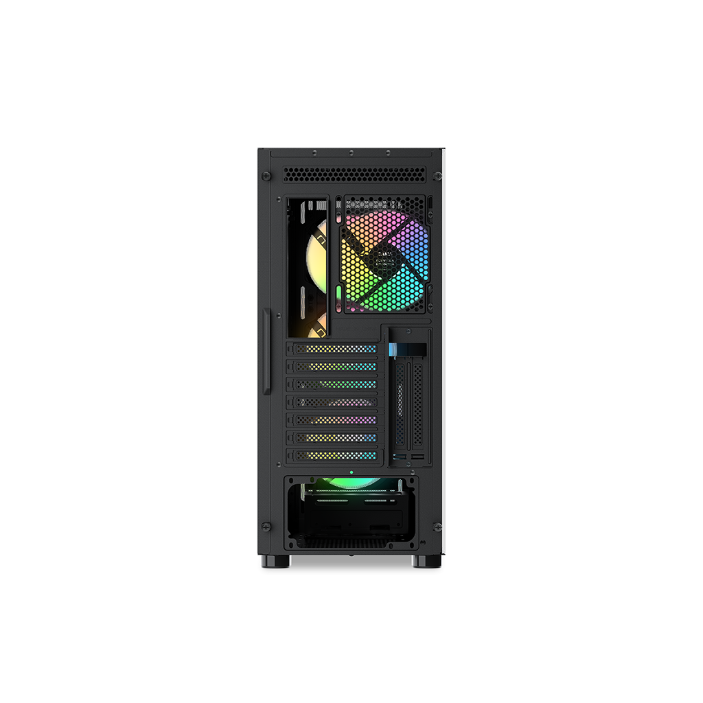 SAMA S40BK Black, H700BK 700W, 80 PLUS, Tempered Glass Panel, Mesh Ön Panel, Type-C, 4x120mm ARGB Fan, ATX, GAMING KASA