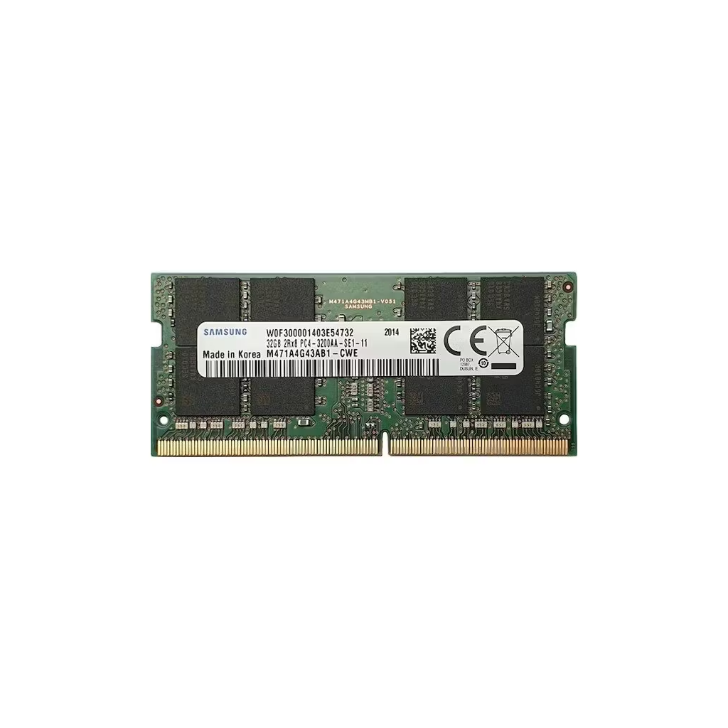 Samsung SAMSO3200/32, 32GB, DDR4, 3200MHz,  1.2V Notebook Ram (M471A4G43AB1-CWE)