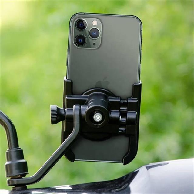 Sunup 03-H2 Motosiklet Telefon Tutucu Standı Tutacağı (Aynaya Sabitlenir)