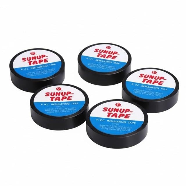 Sunup SN-27918 Siyah 0.13x18mm İzole PVC Elektrik Yalıtım Bant (5'li Paket)
