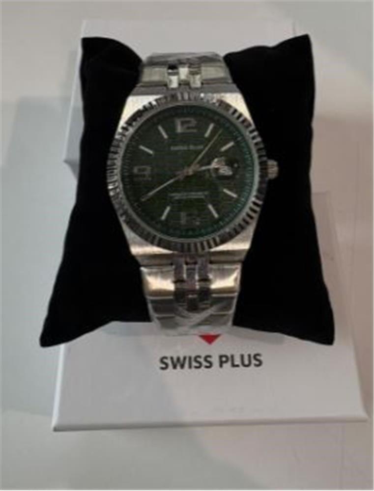 Swiss Plus Man Watch Premium Seri Model-2ST3442AGS Green-Silver