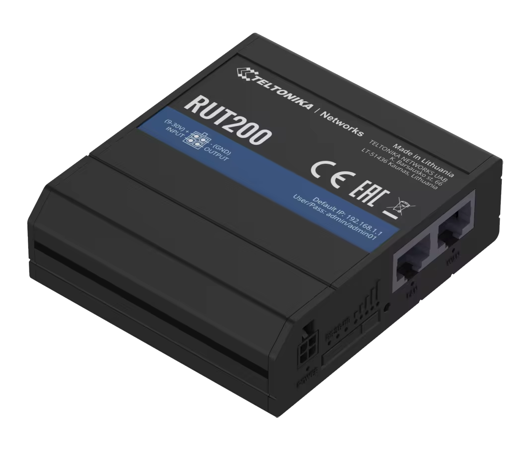 TELTONIKA RUT200 eSIM 2.4GHZ 4G/5G LTE Endüstriyel Router