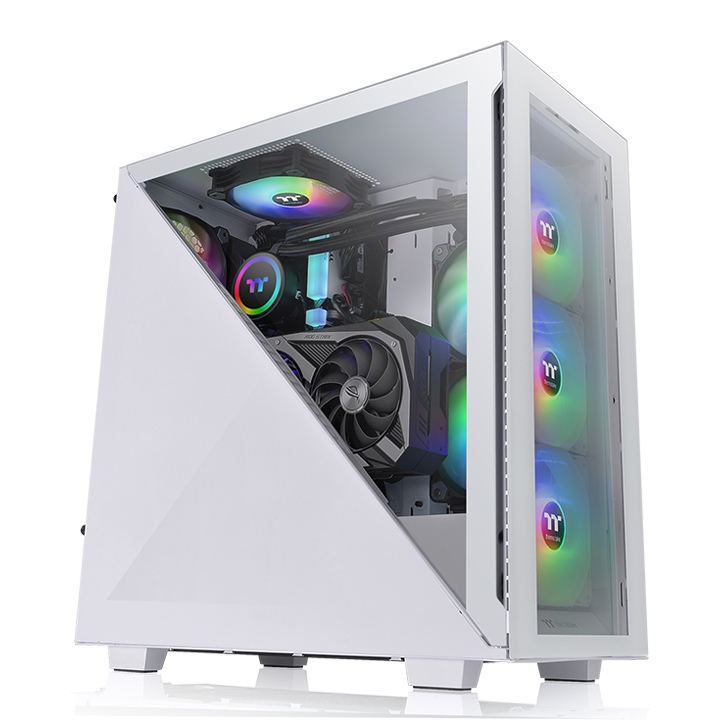 THERMALATE DIVIDER 300 TG CA-1S2-00M6WN-01 4-ARGB Fanlı Gaming Mid-Tower PC Kasası Beyaz