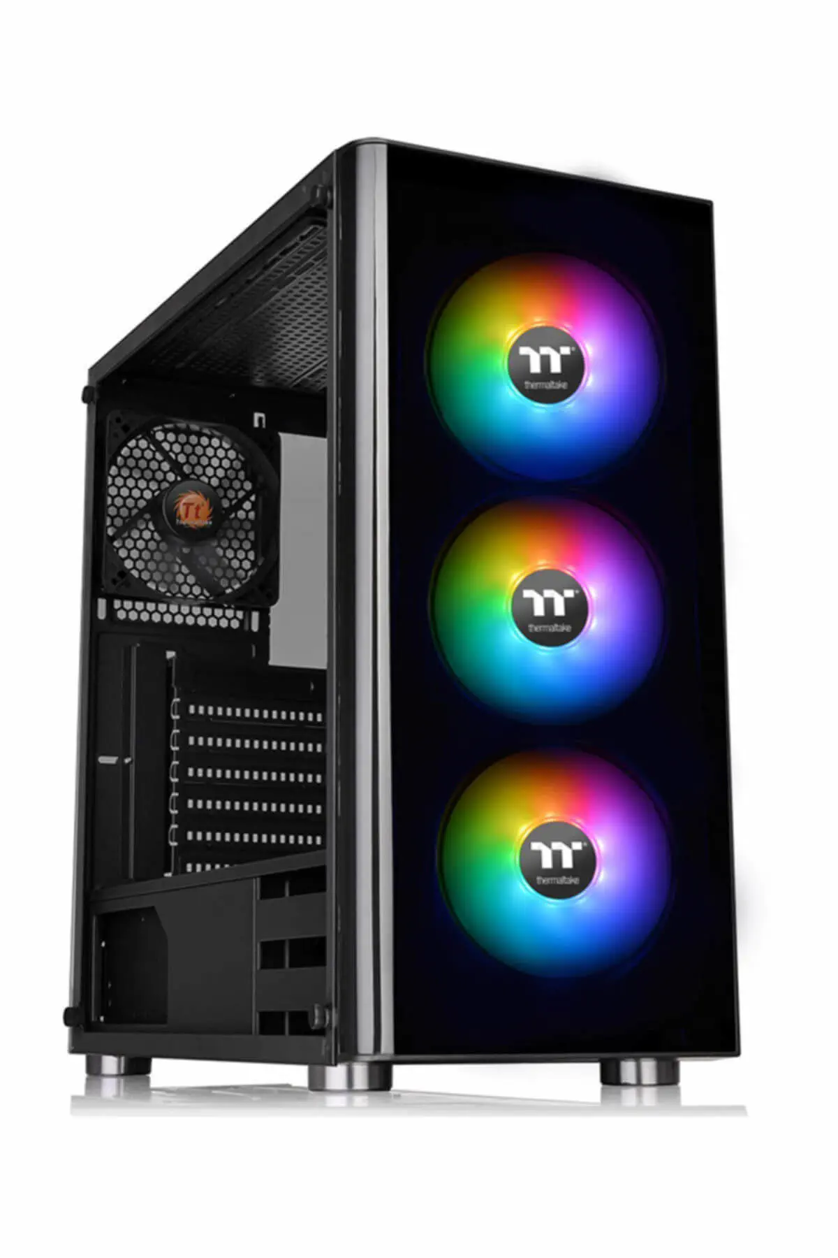 THERMALTAKE 600W 80+ ARGB V200 TG CA-3K8-60M1WE-00 3-ARGB Fanlı Gaming Mid-Tower PC Kasası
