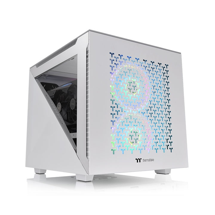THERMALTAKE DIVIDER 200 TG AIR CA-1V1-00S6WN-01  2-ARGB Fanlı Gamind Micro-Tower PC Kasası Beyaz