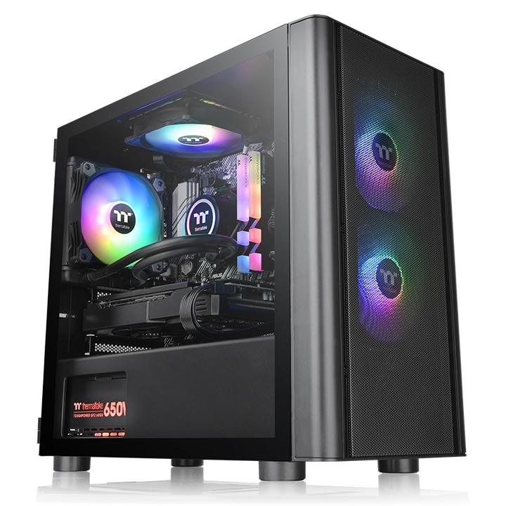 THERMALTAKE V150 BREEZE TG CA-1R1-00S1WN-02 3-ARGB Fanlı Gaming Micro-Tower PC Kasası