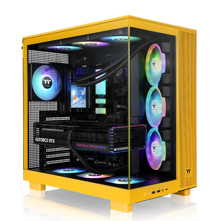 THERMALTAKE VIEW 380XL CA-11E-00M4WN-00 Gaming Mid-Tower PC Kasası Sarı