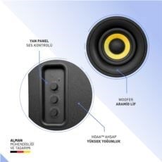 Thonet & Vander KUMPEL 2.0 50W Siyah Speaker - 2.0 Sistem - 50W RMS
