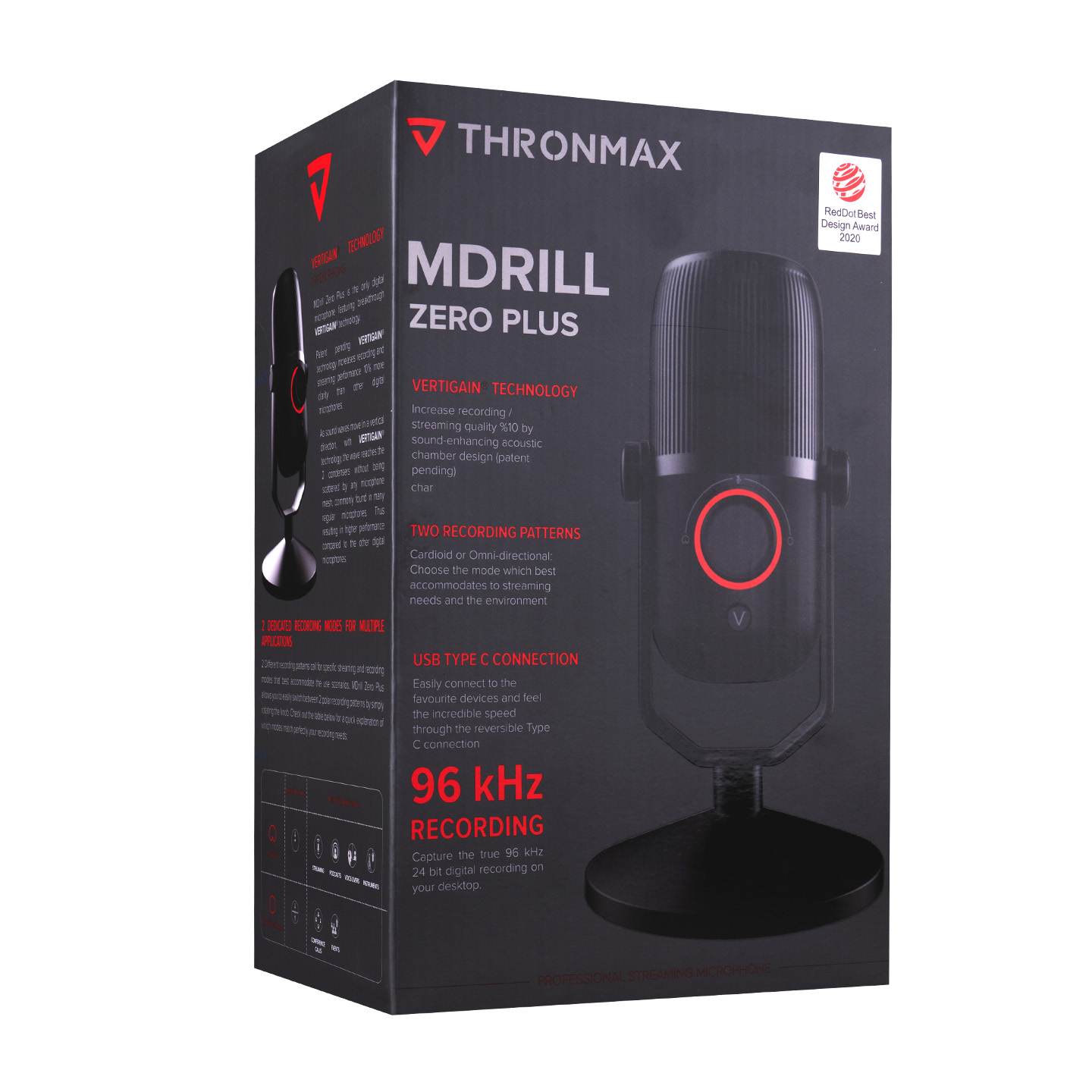 Thronmax M4 ZERO PLUS Siyah USB 96Khz 24bit 3,5mm Ses Kontrol Mikrofon