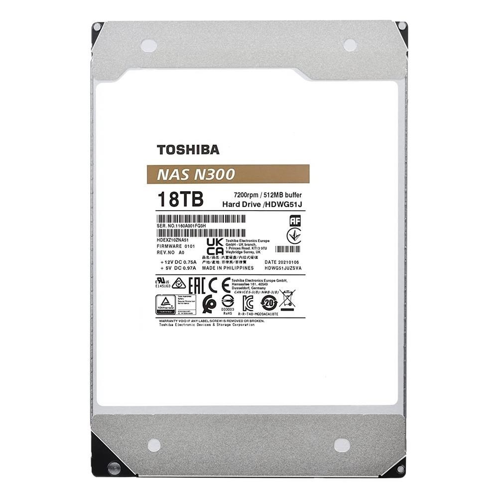 Toshiba 18TB N300 MN11ACA18TS 7200 Rpm 512MB Sata-3 Nas Diski