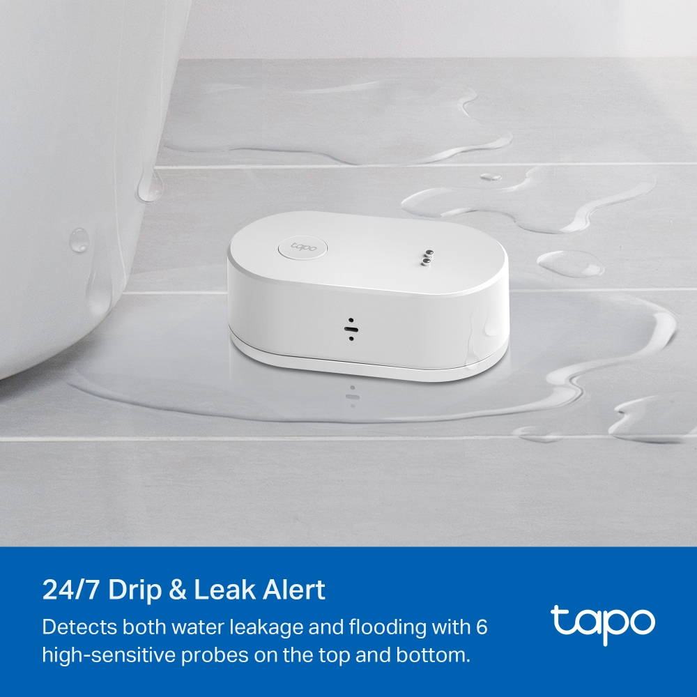 TP-LINK  TAPO-T300 Tapo Akıllı Su Sızıntı Algılama Sensörü - Su Baskını ve Sızıntı Koruma
