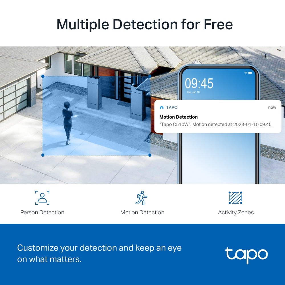 TP-LINK 3MP PTZ Speed Dome Pan-Tilt IP Kamera Tapo C510W