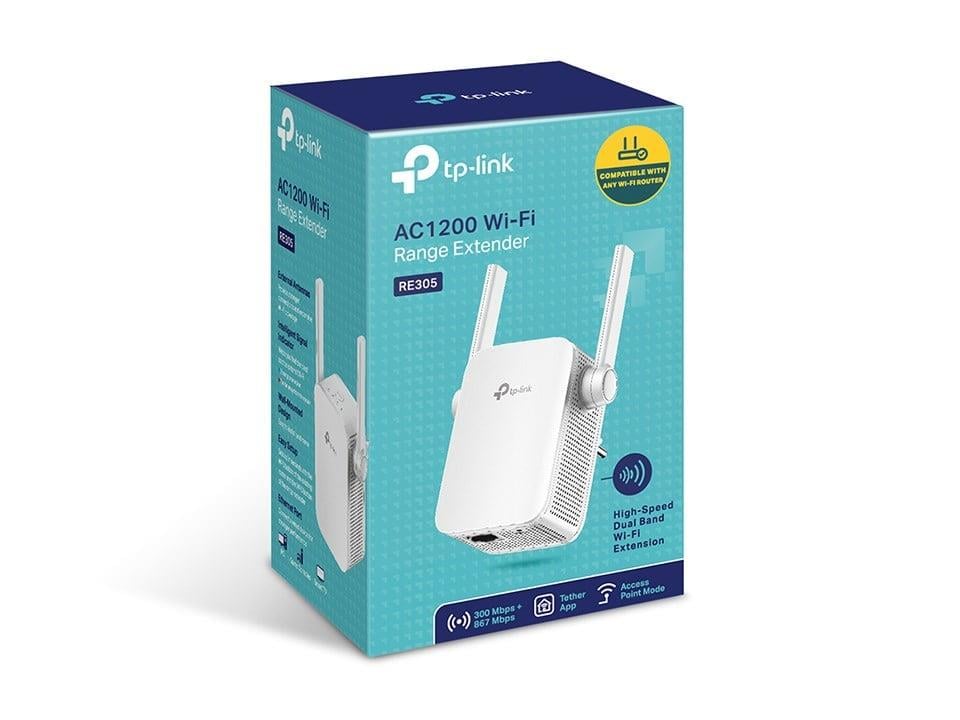 TP-LINK RE305 1200mbps AC1200 Dual Band Mesafe Genişletici EV Ofis Tipi Priz Tip