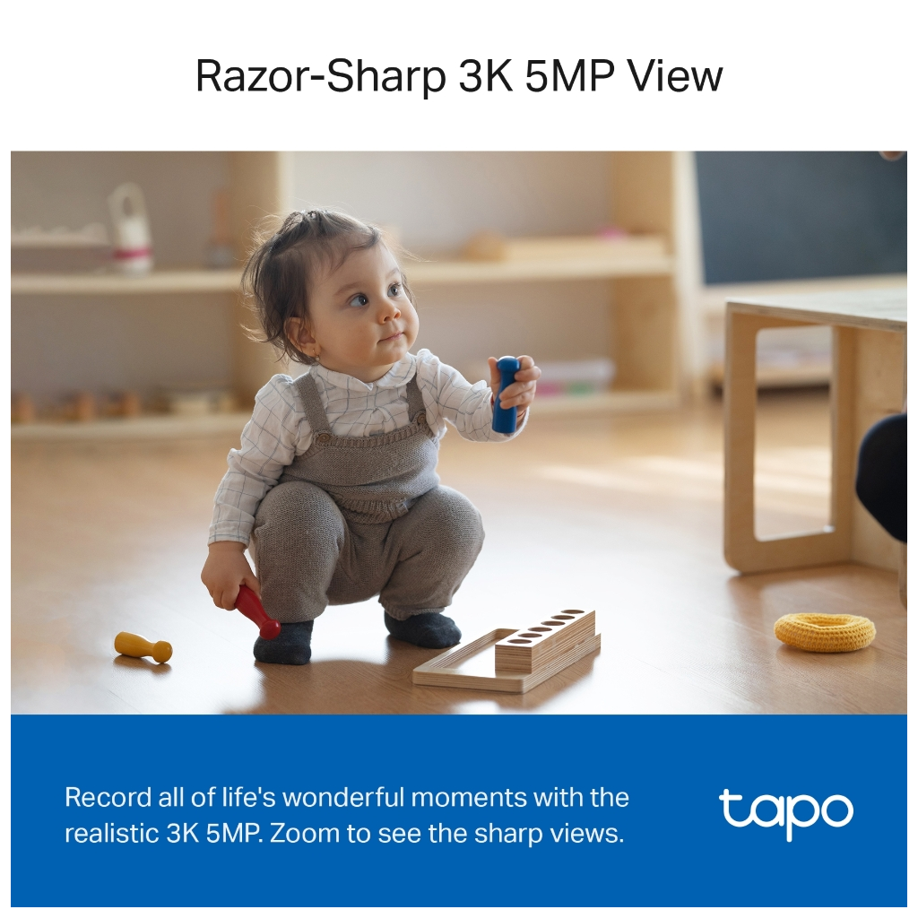 TP-LINK Tapo TC74 (C230), 3K, 5,0Mpix, İç Mekan, WiFi, 12Mt. Gece Görüşü, 360 Dönüş, İki Yönlü Ses Güvenlik Yapay Zeka Destekli Kamera