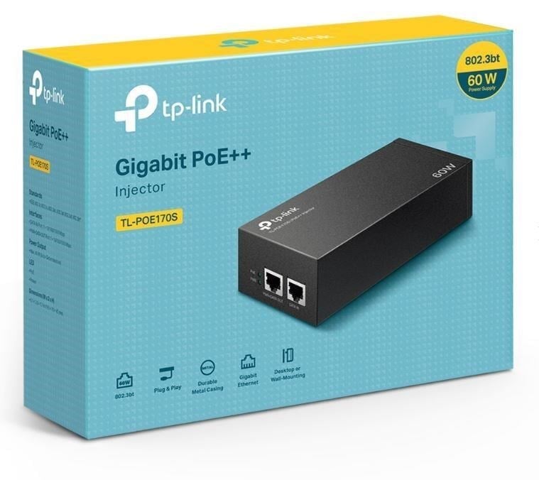 TP-LINK TL-POE170S Gigabit PoE++ 60W Enjektör