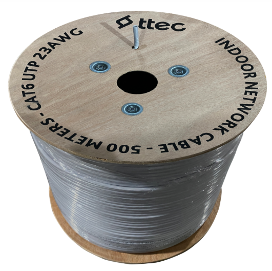 TTEC 500metre 23AWG Gri CCA CAT6 KBL-CAT6-23CCA/IN500 İç Mekan Kablo