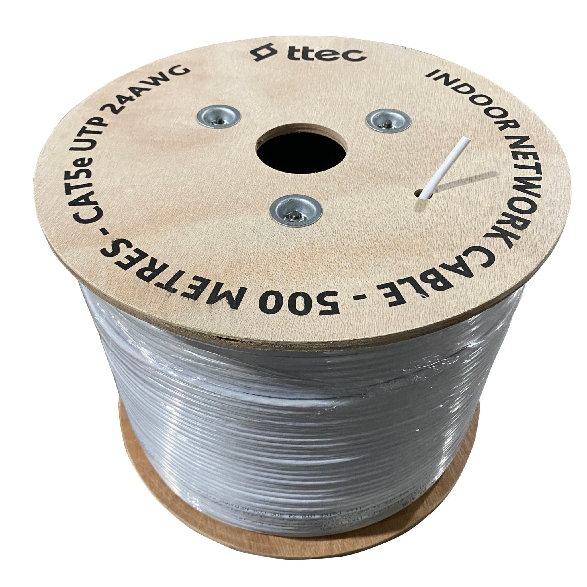TTEC KBL-CAT5e-24CCA/IN500B 500MT U/UTP CAT5e NETWORK PVC KABLO BEYAZ CCA 0.50MM