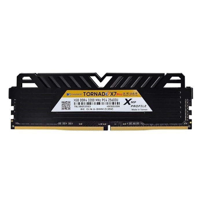 TWINMOS 16GB 3200MHZ DDR4 TORNADOX7 SOĞUTUCULU TMD416GB3200D16BKX7P PC RAM