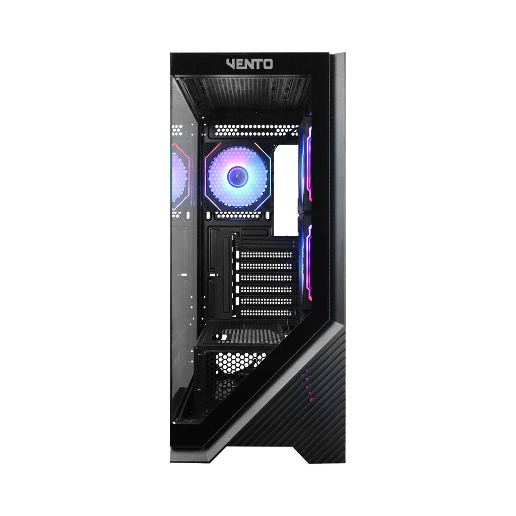 VENTO VG4202FLA ATX Tower, 850W 80+ Siyah,  Temperli Cam, RGB, Mesh, ATX GAMING KASA