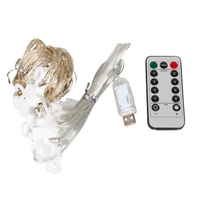 Winnboss EKL-11 300 Günışığı Ledli Peri Motifli 3X3 Perde Dekoratif Aydınlatma 8 Modlu USB 5VDC Kumandalı