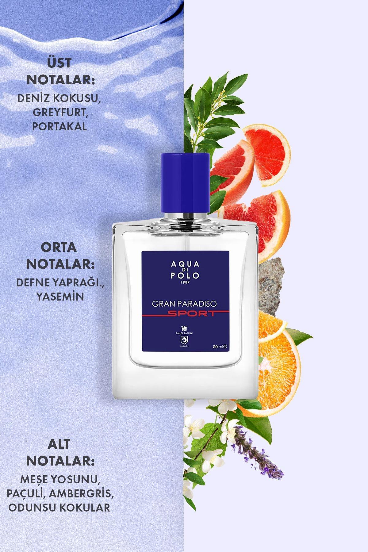 Aqua di Polo 1987 APCN000507 Gran Paradiso Sport EDP 50 ml Erkek Parfüm