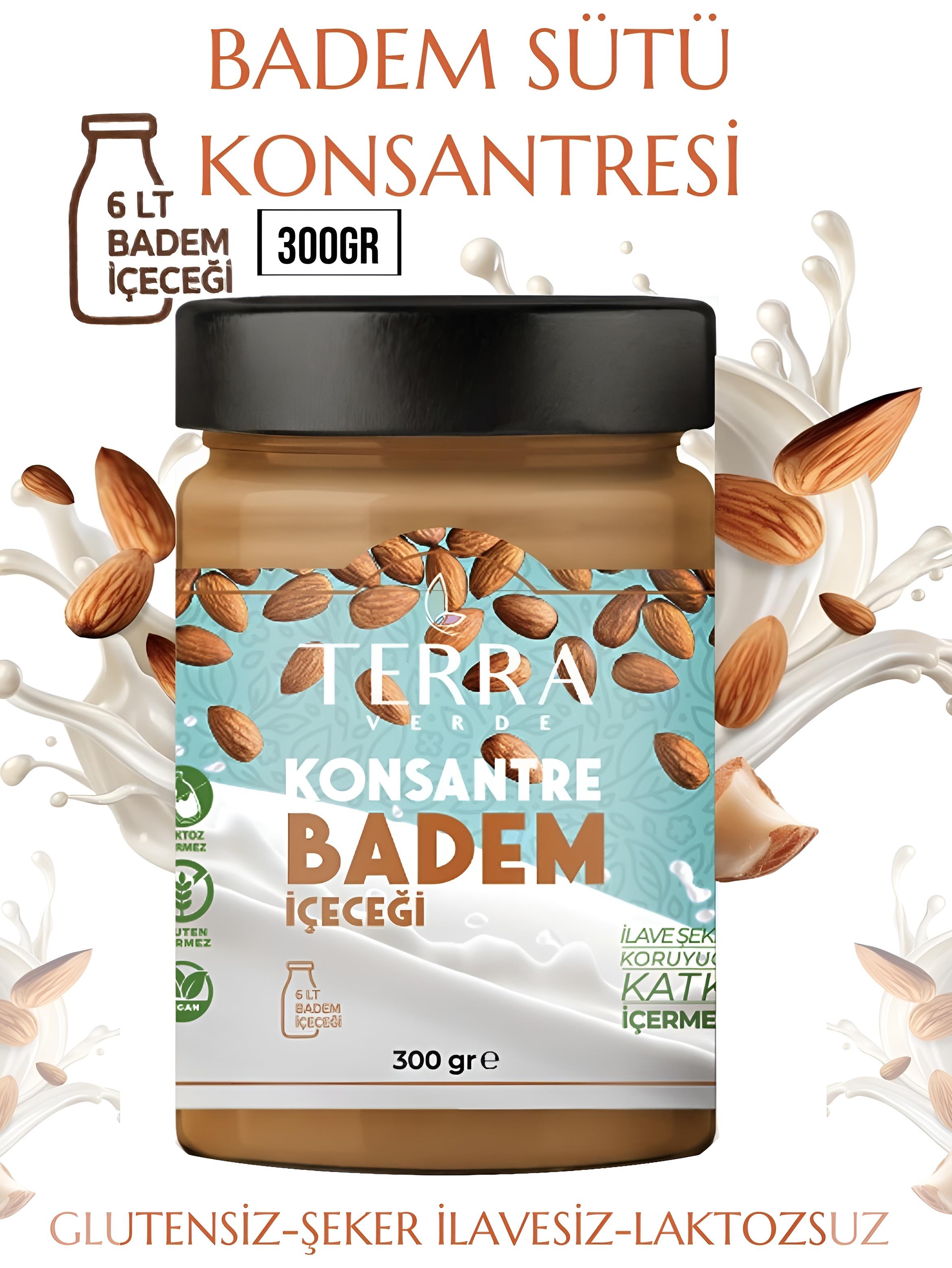 Glutensiz Badem Konsantresi İçeceği 300gr Terra Verde