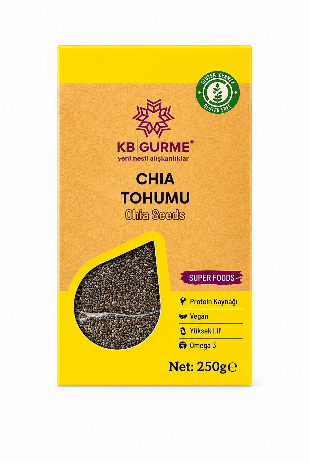 Glutensiz Chia Tohumu 200gr KB Gurme