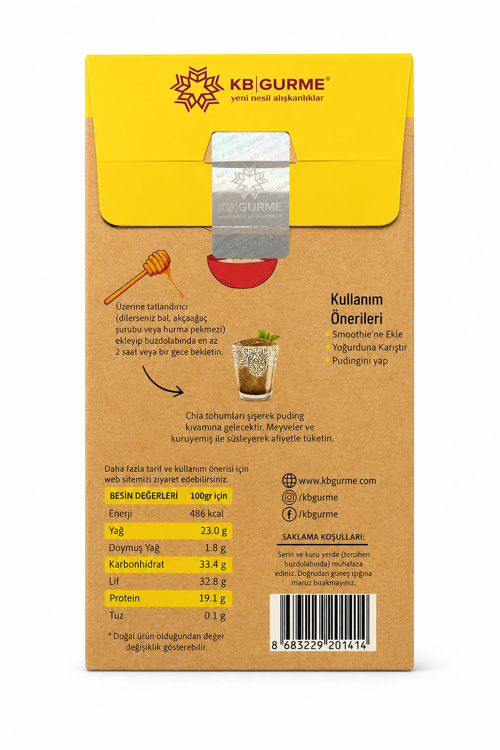 Glutensiz Chia Tohumu 200gr KB Gurme