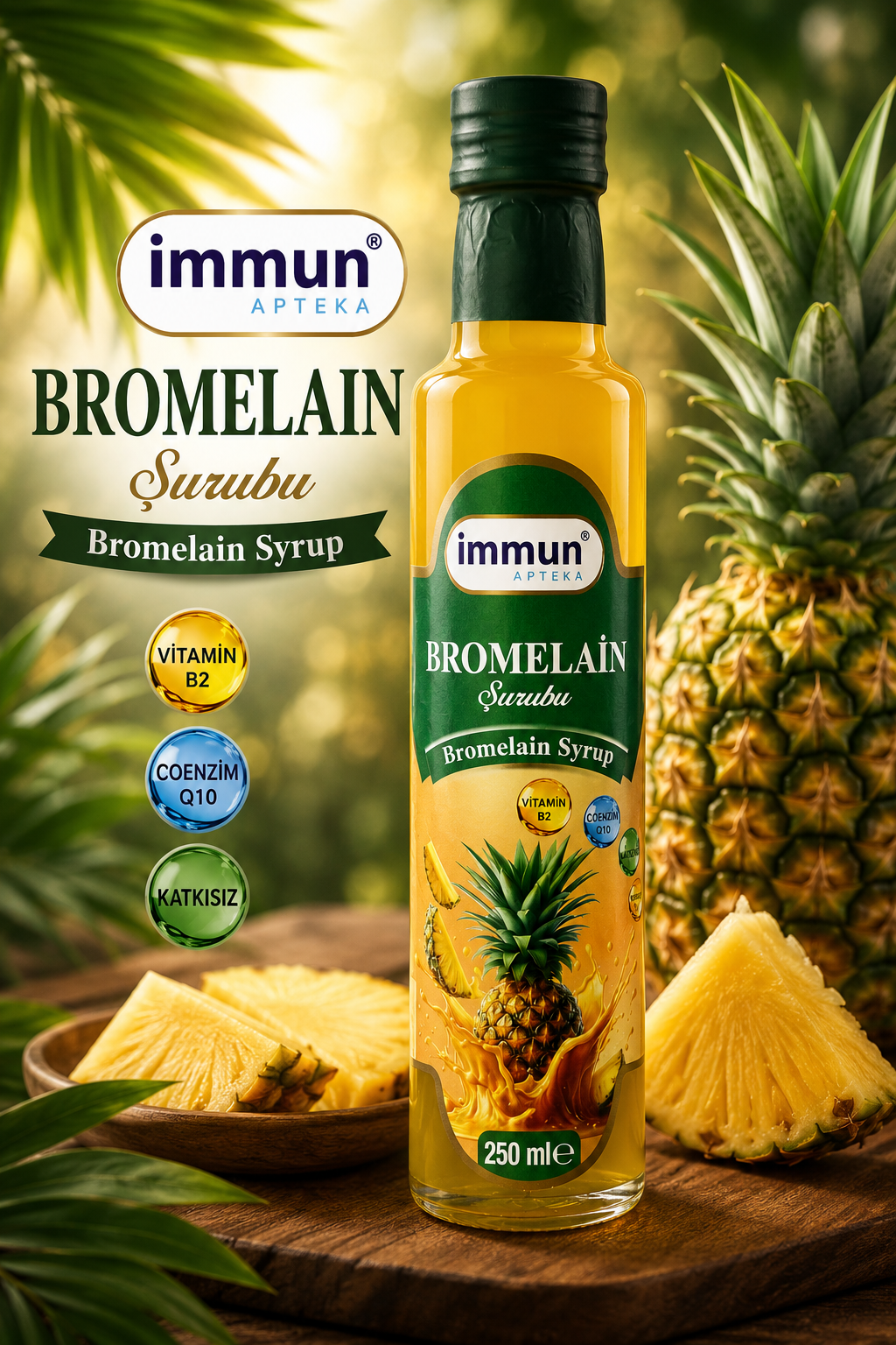 immun Apteka Ananas ve Bromelain Şurubu 250 ml